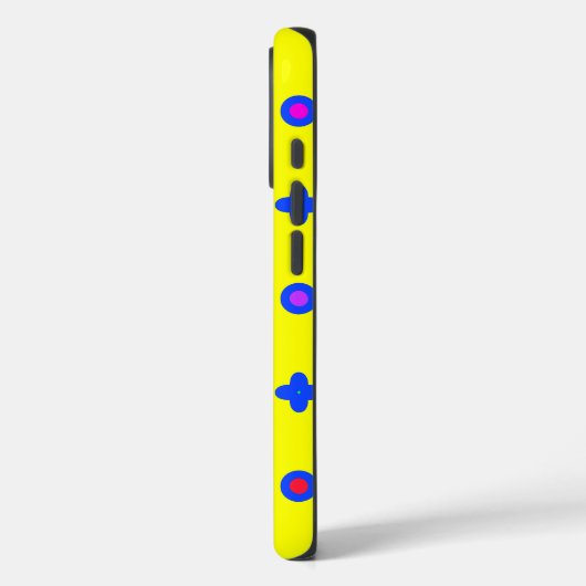 Patroonontwerp op Geel Case-Mate iPhone Case (Achterkant / Links)