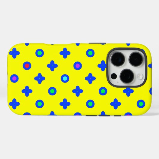 Patroonontwerp op Geel Case-Mate iPhone Case (Achterkant (horizontaal))