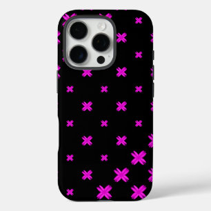 patroonontwerp op zwart iPhone 16 pro hoesje