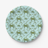 Patroonontwerp voor waterkrabben papieren bordje (Voorkant)