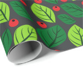Patroonpapier voor "bladeren en bessen" cadeaupapier (Rol Hoek)