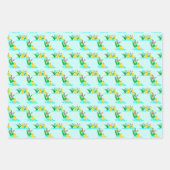 patroonpartij met schattige eend inpakpapier vel (Voorkant 3)