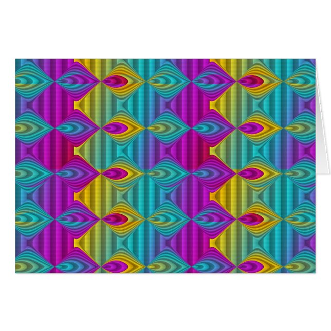 Patroonpatronen - strepen 3D gekleurd 22 (Voorkant Horizontaal)