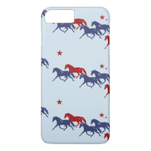 Patroonpatroon draaipaarden 	iPhone 8/7 plus hoesje