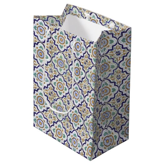 patroonpatroon voor siertegels medium cadeauzakje (Voorkant Gekanteld)