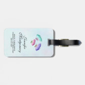  patroonpatroon Waterverf Bagagelabel (Achterkant horizontaal)