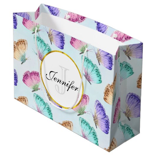  patroonpatroon Waterverf Groot Cadeauzakje (Achterkant Gekanteld)