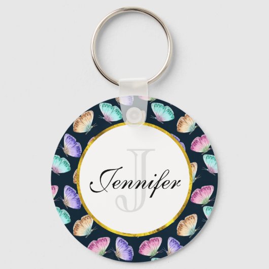  patroonpatroon Waterverf Sleutelhanger (Voorkant)