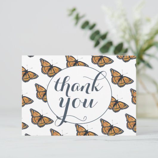  patroonpatroonmonarch bedankt kaart (Staand voorkant)