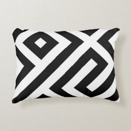 Patroonpiloot voor zwarte en witte maïslijnen accent kussen