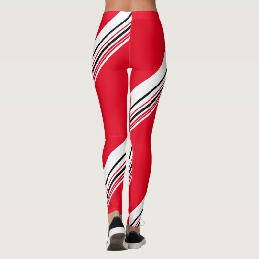 Patroonpiraterij met hot red stripe leggings (Achterkant)