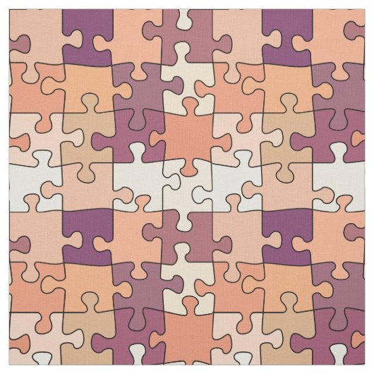 Patroonpuzzle 70s kleuren stof (Swatch)