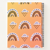 Patroonregenbogen op geel Notitieboek (Achterkant)