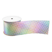 patroonregenboogpatroon Gingham Patroon Satijnen Lint (Spoel)