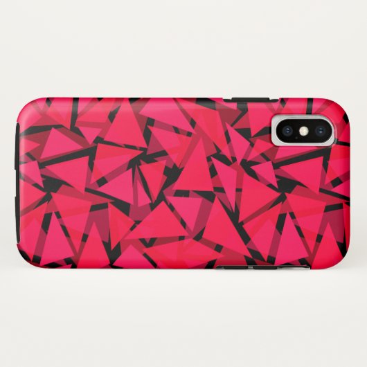 patroonrood, geometrisch, abstract Case-Mate iPhone case (Achterkant (horizontaal))