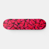patroonrood, geometrisch, abstract persoonlijk skateboard (Horizontaal)