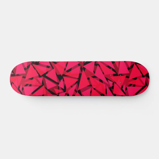 patroonrood, geometrisch, abstract persoonlijk skateboard (Horizontaal)