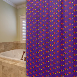 Patroonrood, paars Shower Curtain Douchegordijn