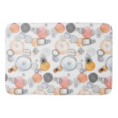  Patroonroze en blauw Abstract Badmat (Voorkant)