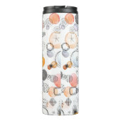  Patroonroze en blauw Abstract Thermosbeker (Achterkant)