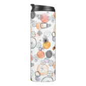  Patroonroze en blauw Abstract Thermosbeker (Geroteerd rechts)