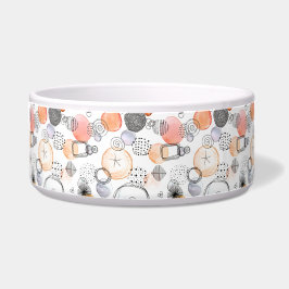  Patroonroze en blauw Abstract Voerbakje