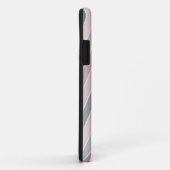 Patroonroze - grijze strepen iPhonetoestellen Case-Mate iPhone Case (Achterkant/rechts)