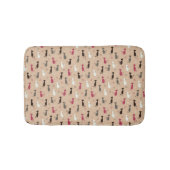 Patroonroze katten badmat (Voorkant)