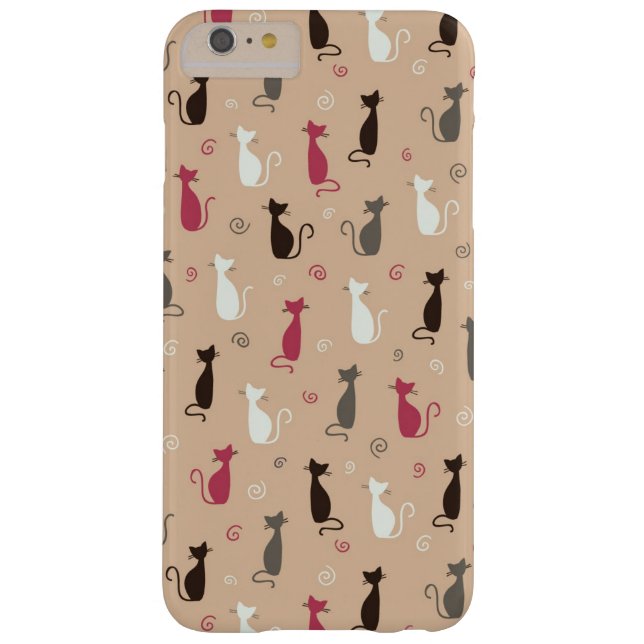 Patroonroze katten Case-Mate iPhone case (Achterkant)