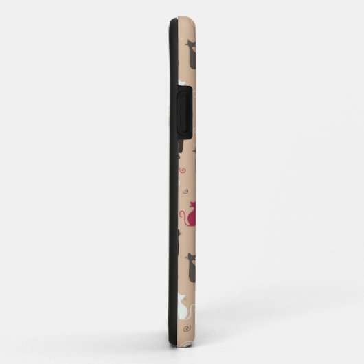 Patroonroze katten Case-Mate iPhone case (Achterkant/rechts)