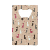 Patroonroze katten creditkaart flessenopener (Achterkant)