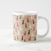 Patroonroze katten grote koffiekop (Rechts)