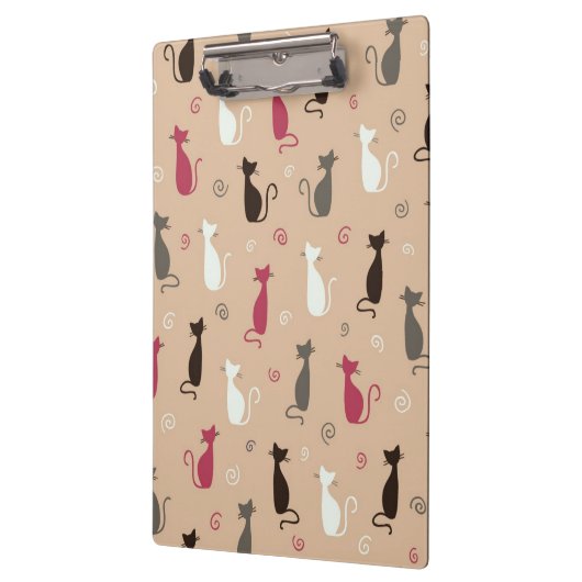 Patroonroze katten klembord (Links)