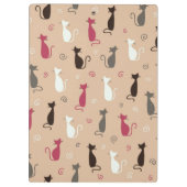 Patroonroze katten klembord (Achterkant)