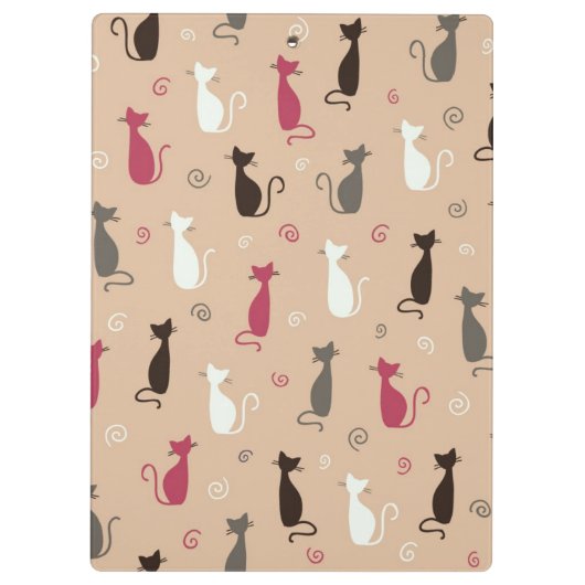 Patroonroze katten klembord (Achterkant)