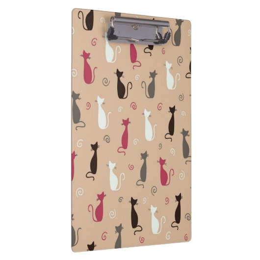 Patroonroze katten klembord (Rechts)