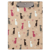 Patroonroze katten klembord (Voorkant)