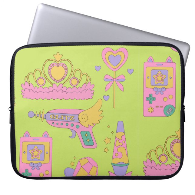 Patroonstijl van 90 s laptop sleeve (Voorkant)