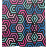 Patroonstijlvol Matig Mode Geometrisch kleurrijk Douchegordijn (Voorkant)