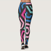 Patroonstijlvol Matig Mode Geometrisch kleurrijk Leggings (Achterkant)