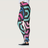 Patroonstijlvol Matig Mode Geometrisch kleurrijk Leggings (Links)
