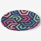 Patroonstijlvol Matig Mode Geometrisch kleurrijk Papieren Bordje (Gekanteld)