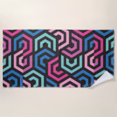 Patroonstijlvol Matig Mode Geometrisch kleurrijk Strandlaken (Voorkant)