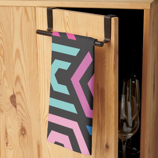 Patroonstijlvol Matig Mode Geometrisch kleurrijk Theedoek (Derde Gevouwen)