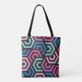 Patroonstijlvol Matig Mode Geometrisch kleurrijk Tote Bag (Achterkant)