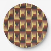 Patroonstijlvolle Mode - Geometrische moderne eleg Papieren Bordje (Voorkant)