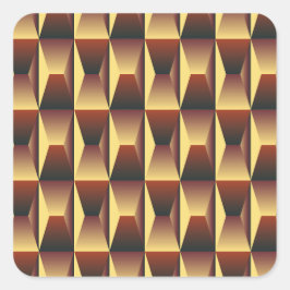 Patroonstijlvolle Mode - Geometrische moderne eleg Vierkante Sticker