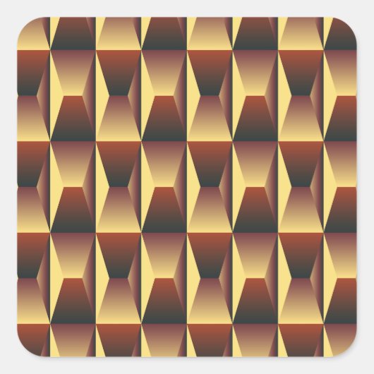 Patroonstijlvolle Mode - Geometrische moderne eleg Vierkante Sticker (Voorkant)