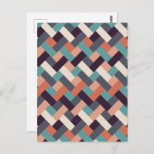 Patroonstijlvolle Mode - Geometrische moderne Vint Briefkaart (Voorkant / Achterkant)