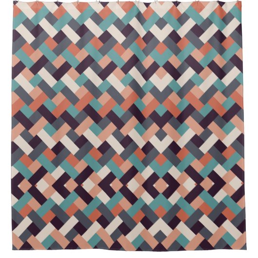 Patroonstijlvolle Mode - Geometrische moderne Vint Douchegordijn (Voorkant)